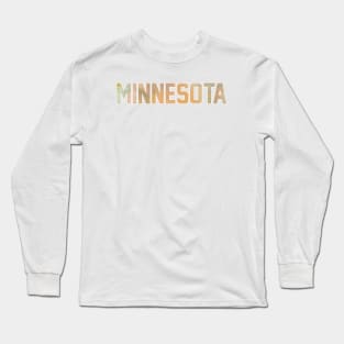 Minnesota Pastel Tie Dye Jersey Letter Long Sleeve T-Shirt